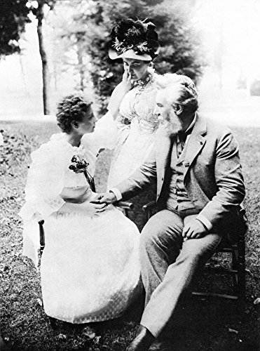 Keller & Bell 1894 Nhelen Keller (Left) With Her Teacher Anne Sullivan Macy And Alexander Graham Bell Inventor Of The Telephone And Teacher Of The Deaf Photographed At Chautauqua New York 1894 Poster