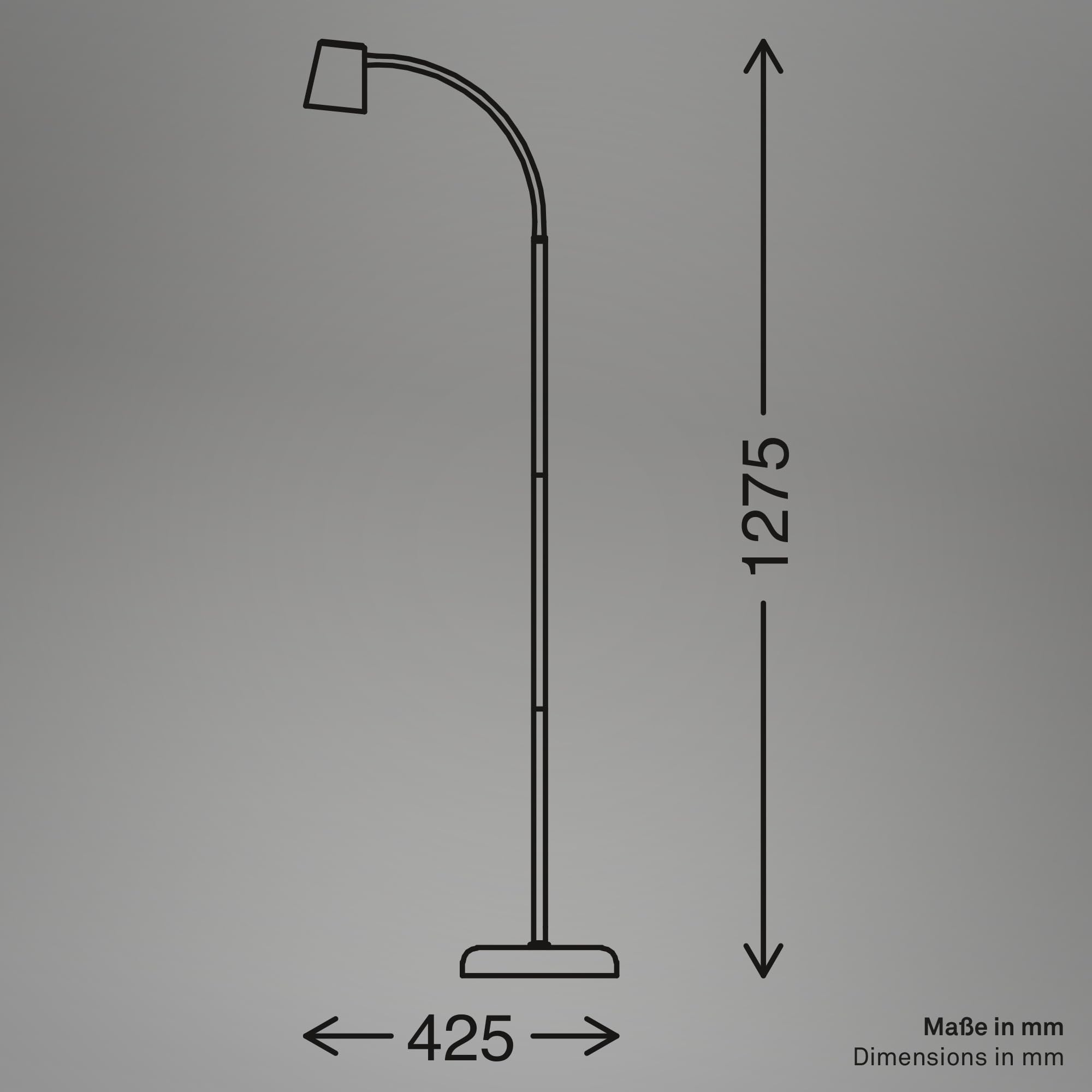BRILONER - Lampara de Pie como Decoración de Salón y Lámpara de Lectura, 127.5x21cm, Giratoria, Interruptor, Iluminación Indirecta, LED, Luz Lectura, Luz LED, Beige