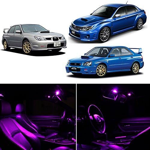 Interior LED Lights Replacement for 2004-2019 Subaru WRX STI Accessories Package Kit (8 Bulbs), FUCHSIA PURPLE
