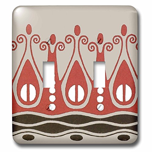 Funda de interruptor 3dRose lsp_165433_2 para salones de diseño rojo 2