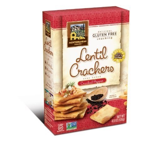 Galletas mediterráneas de pimienta agrietada (6 x 4.5 onzas) (paquete múltiple a granel)