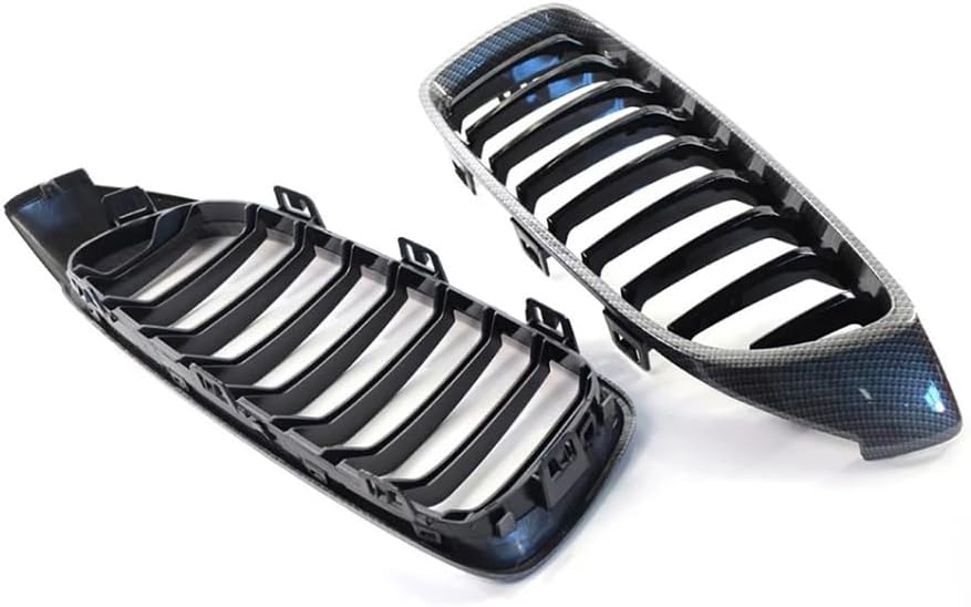 M Perforamnce 1-Slat Real Carbon Fiber Front Bumper Mesh Hood Grille Grid for BMW 4 Series F32 F33 F36 M3 M4 F80 F82 418i 420i 428i 440i 2014-2019