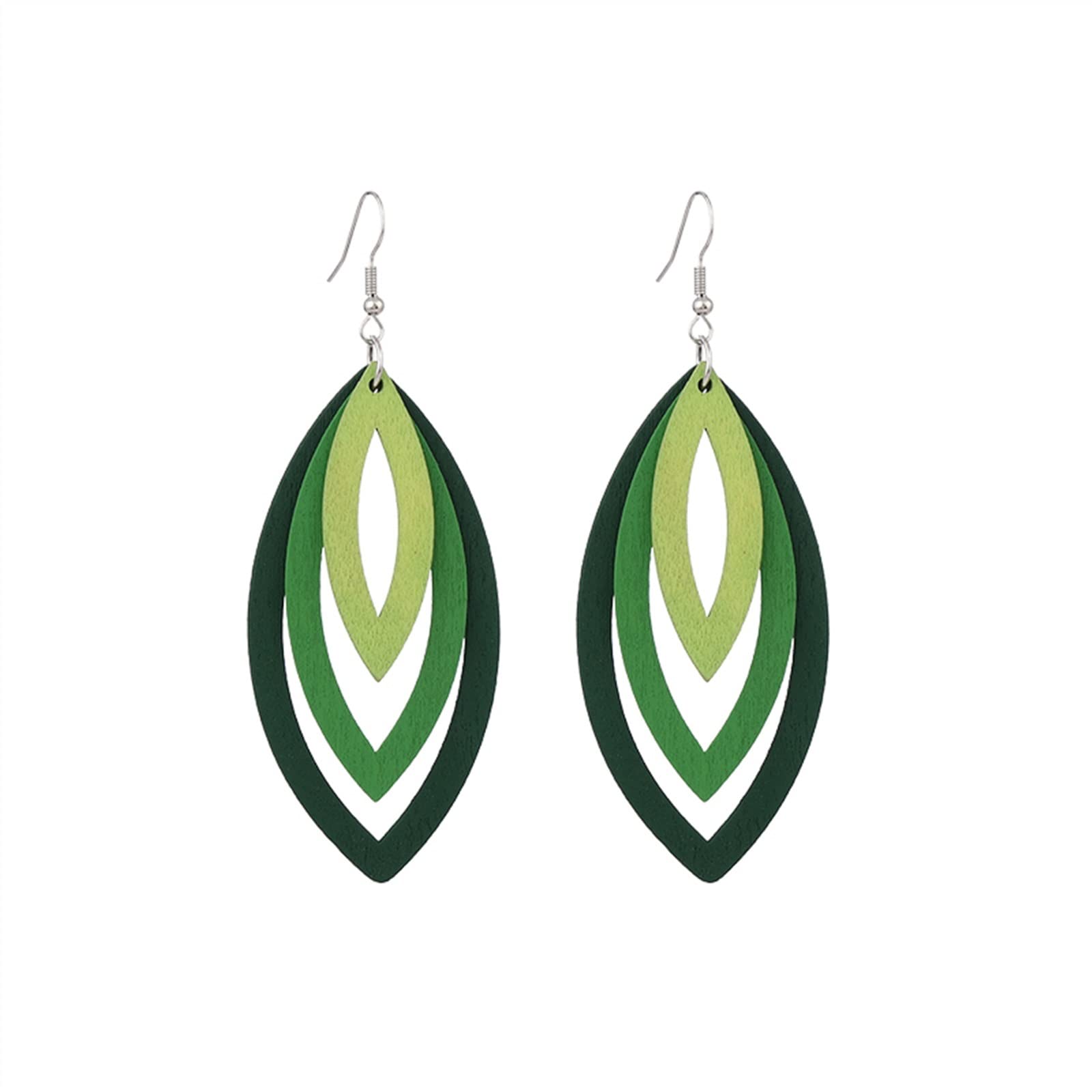 Gioielli di Moda Ragazza Orecchini Pendenti in Legno Cavo Multistrato Donna Elegante Accessori Casual quotidiani Gioielli per Feste da Donna Orecchini di Fascia Alta