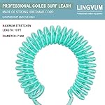 LINGVUM Coiled SUP Leash Premium Stand Up Paddle Board Leg Rope Wrist Strap Surfboard Leash for Paddleboard, Shortboard, Longboard - Image 2