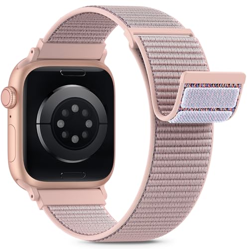 Image of Nylon Loop Sport Band Compatible with Apple Watch Bands 44mm 45mm 46mm 49mm 42mm for Women Men, iWatch Wrist Straps for Ultra 3 2, Se, Series 11 10 9 8 7, Breathable, Soft Band Ideal for Outdoor