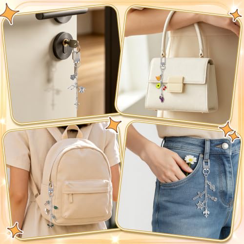 Image of Wurosi 18pcs Paperclip Keychain Making Kit,Key Ring Swivel Snap Hook Chains