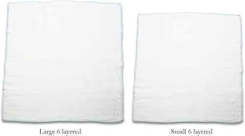 Miniatura 3 de LeakMaster Pañales de tela para adultos, tejido de muselina 100% algodón, pañales de tela plana  Uso con alfileres o sujetadores  Muy absorbentes