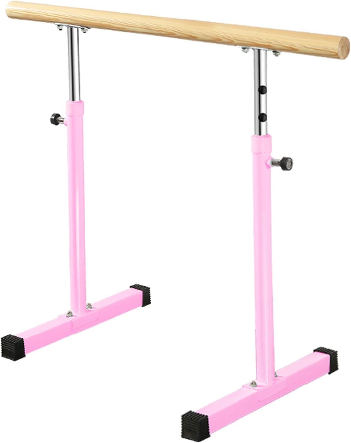 Ballet Barre Portable Stick Movable Independent Horizontal Bar Height Adjustable Ballet Pole for Kids Adult Dancing Exercise(Pink 1 m)