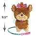 BowBow on The Go Go 11.75-inch Plush Stuffed Animal, Set Includes Leash, 3 Fabric Bows, Brush, and Tutu, Kids Toys for Ages 3 Up by Just Play
