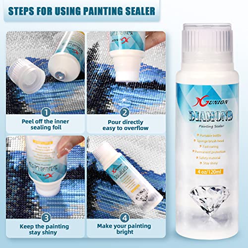 Diamond Painting Sealer 2 Pack 240Ml 5D Diamond Painting Glue Sealer Permanent Hold & Shine Effect Diamond Painting Accessories Glue For Diamond Painting, Puzzles And Diy Craft (4 Oz Each Bottle) #TOP2