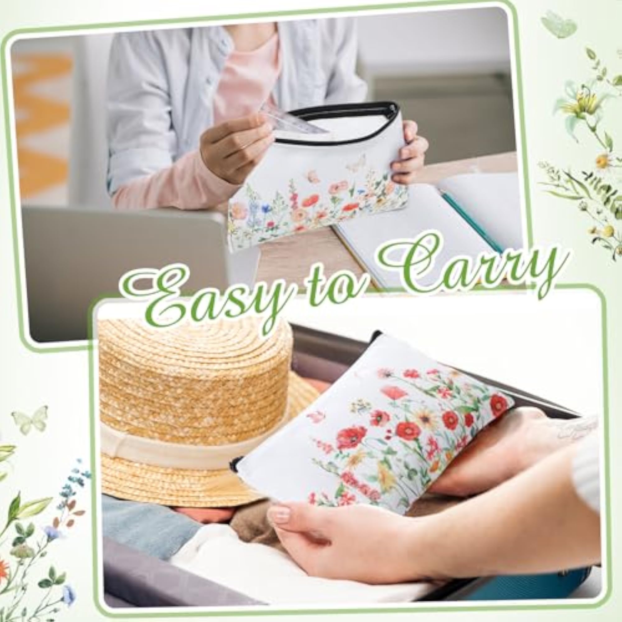 20 Pieces Roomy Makeup Bag Set for Women, Travel Organizer