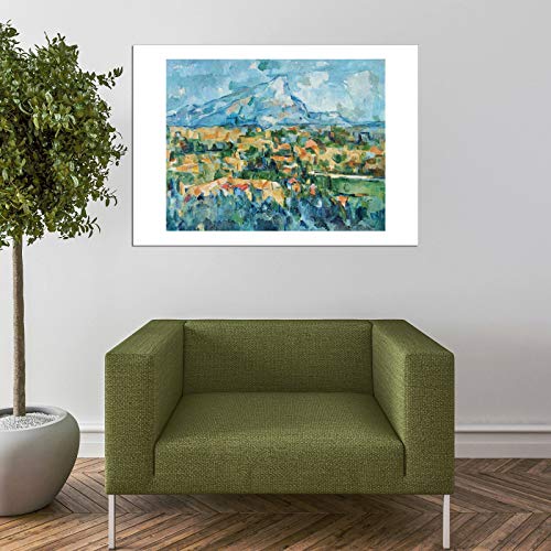 Impression d'art encadrée Paul Cezanne Montagnes au loin extra large semi-brillant