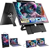 pc portable gamer ultra léger Ultra-mince & portable, adapté à multiples scènes: Corps ultra-léger de 650g + design extrêmement fin, rangement facile dans le sac à dos, transport sans contrainte. Idéal pour voyages d'affaires, travail en café, étude en bibliothèque etc., garantit un usage efficace au quotidien. Prend en charge la fixation au mur VESA standard 75x75mm – Support VESA non inclus.