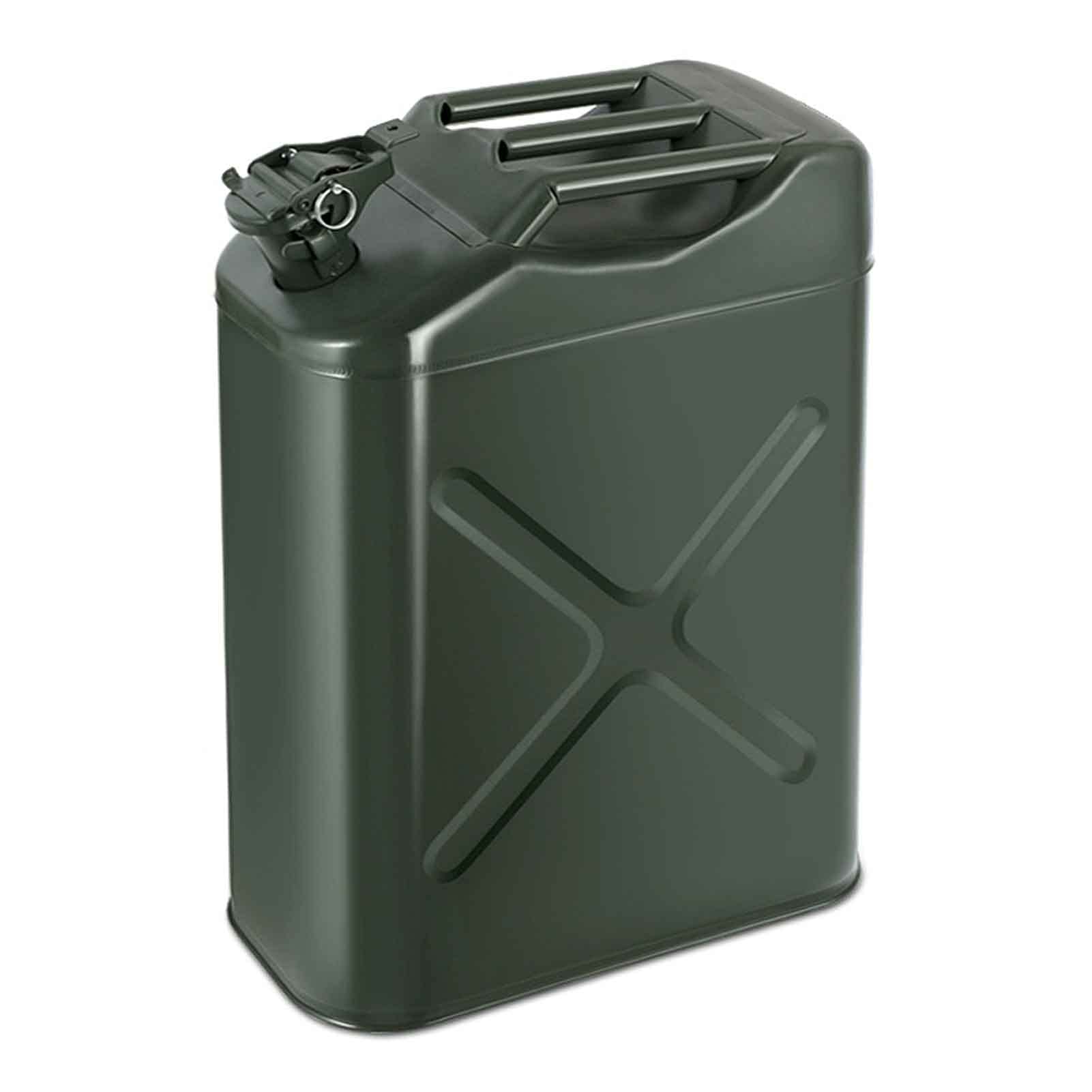 Métal Jerry Peut WUTONG pour essence et diesel de 5, 10 ou 20 litres avec son bec de coulée