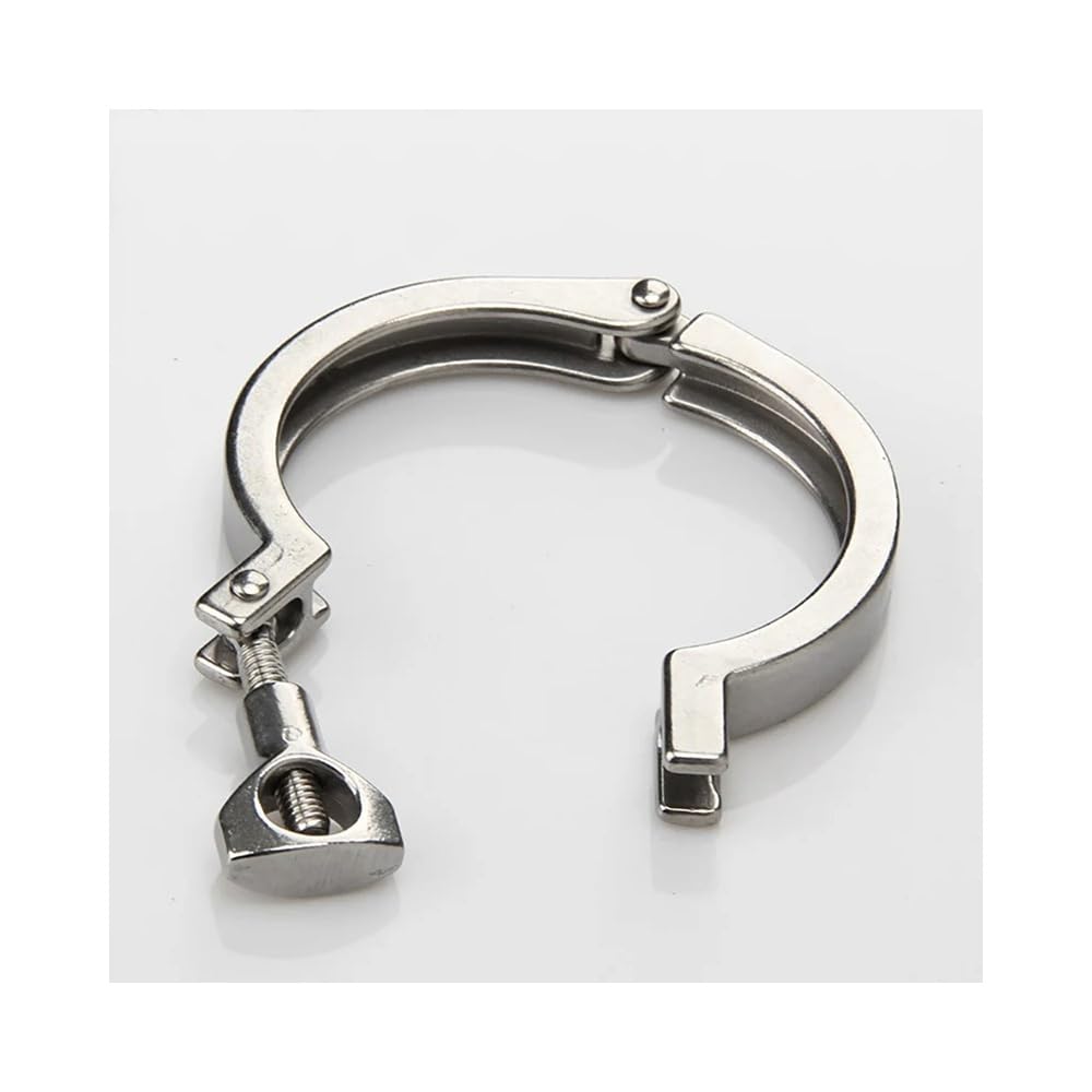 Collier Sanitaire Tri-Clover 0.5-4" - Inox 304 avec Joint en Silicône, Ferrule 50.5/64mm, Grade Hygiénique pour Brasserie Maison & Alimentaire/Pharmaceutique (1/5/10 Pièces)(10pcs,K 40mm 1in)