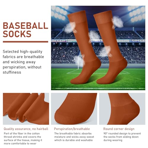 Image of Zhanmai Baseball Belt and Socks Combo, Adjustable Elastic Belt and Softball Socks, Multiple Sizes for Youth Boys Girls, Adult