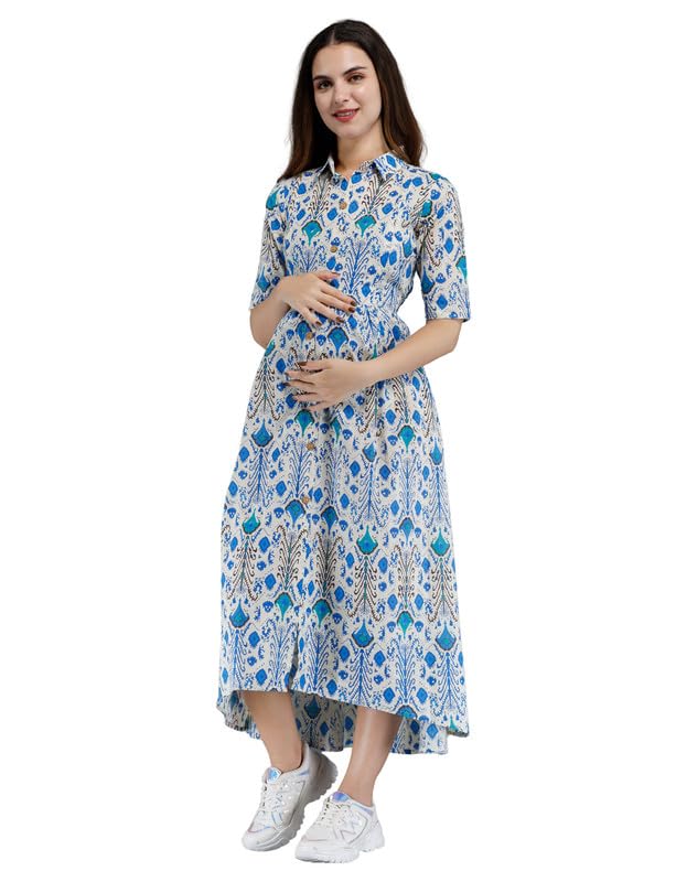 Drashti Textiles Rayon Women's Anarkali Maternity Feeding Kurti/Kurta with Zipper| Comfortable & Elegant Pre and Post Pregnancy Kurta Dress/Kurti Dress Dress-image-40