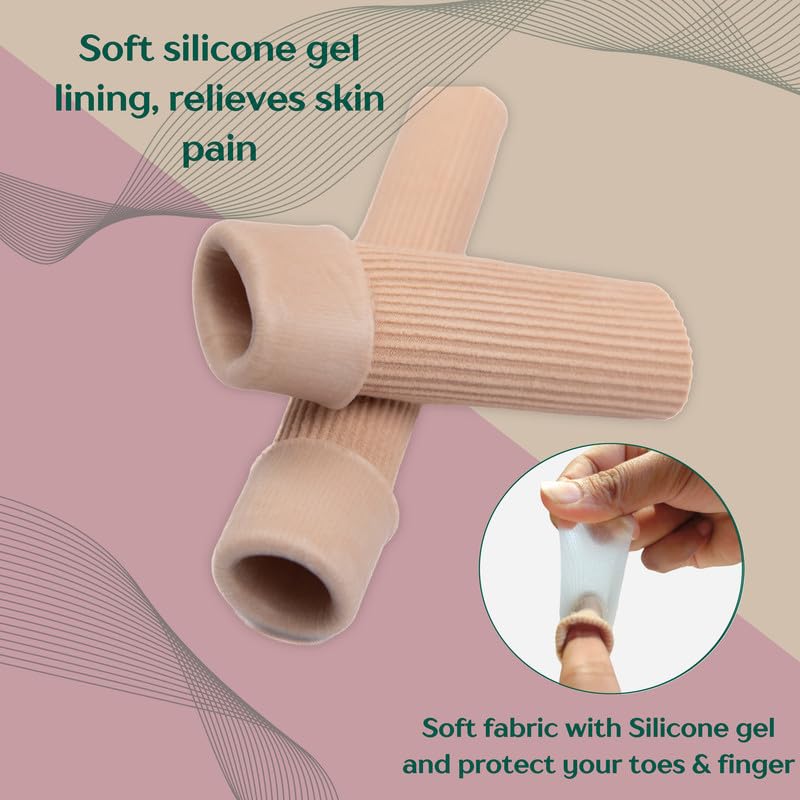 Wonder Care 1 Pieces Multi Size Finger Protector for Cricket, Volleyball, Basketball – Finger Tube Sleeves for Fielding, Injury Prevention – 4