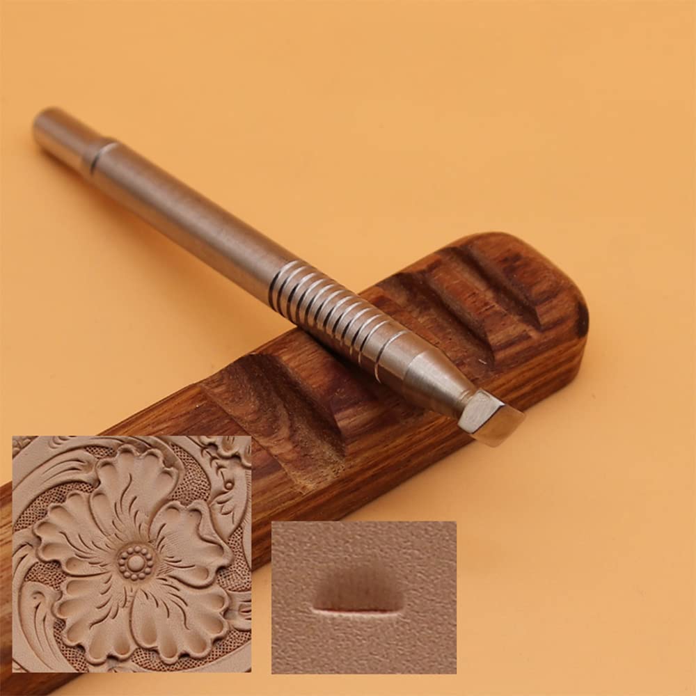 ARTLeather - Juego de 3 herramientas de estampación para biselado de acero inoxidable para manualidades