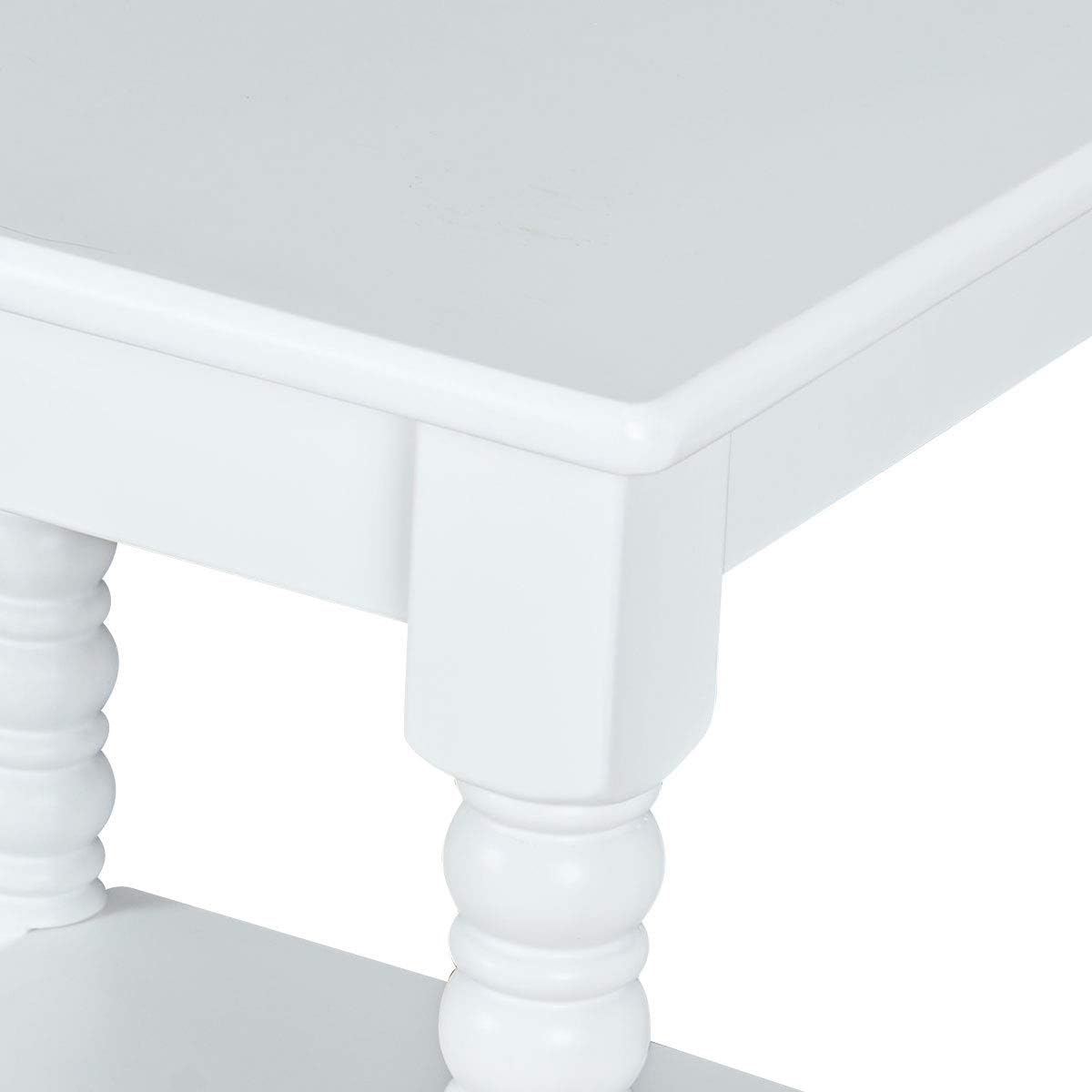 Amazon Brand – Ravenna Home Traditional Solid Pine End Table, 23.62"W, Oak Finish
