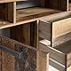FORTE Clif TV-Unterschrank mit 1 Tür und 2 Schubladen, Holzwerkstoff, Old – Wood Vintage/ Betonoptik Dunkelgrau, 161 x 63,9 x 41,6 cm