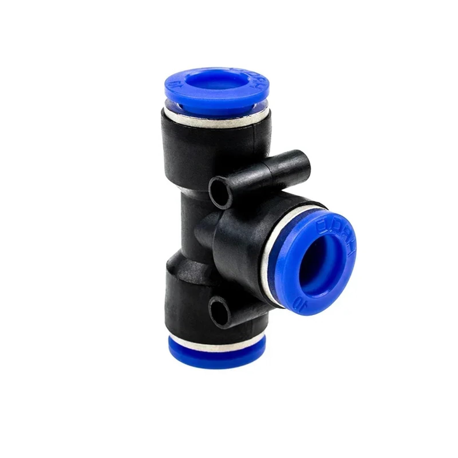 Conector neumático de PE, conexión rápida, Reductor en T, Tubo de plástico en Forma de T, Manguera de Agua de 4 mm, 6 mm, 8 mm, 10 mm y 12 mm(PE-10,50Pcs)