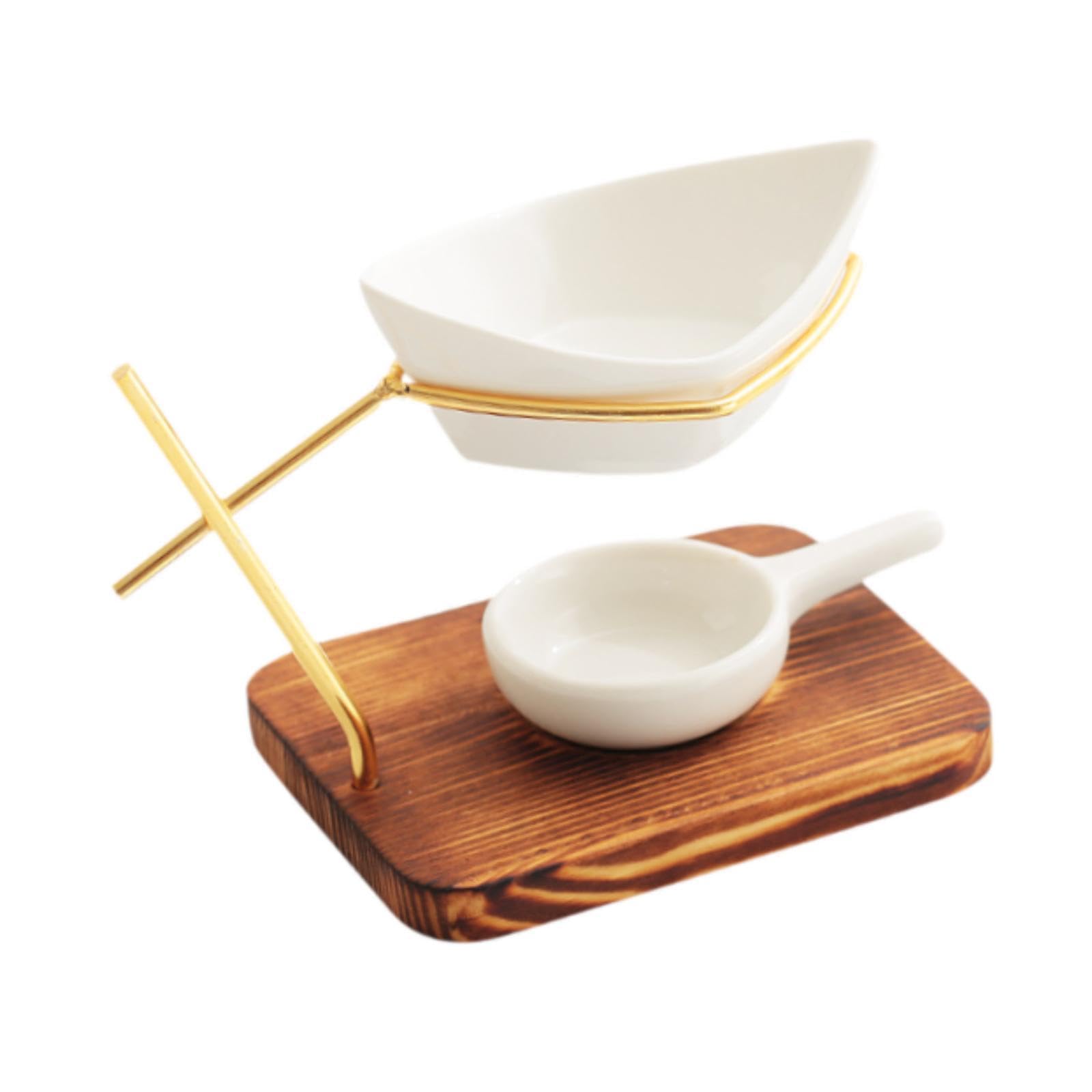 Brûleur d'huiles essentielles au design épuré pour une décoration soignée