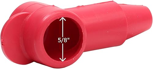 Miniatura 3 de Fastronix - Cubiertas de terminales de pernos de 516 pulgadas, color rojo y negro