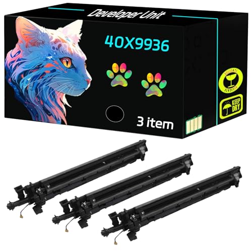 High Yield 40X9936 Developer Unit Compatible for Lexmark MS911de MX910de MX911dte MX912dxe XM9155 XM9165 Printers, Print Clearly (3 Pack Black)