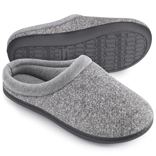 HomeTop Women's Knit Memory Foam Slippers Warm Soft House Shoes with Anti-slip Sole...