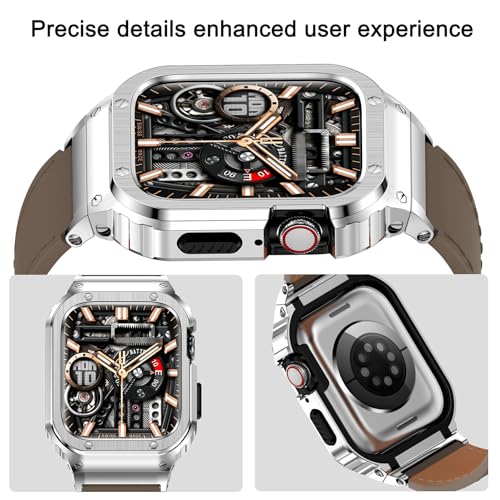 Image of Suplink Stainless Steel Metal Band Compatible with Apple Watch 45m 44mm 42mm 41mm 40mm 38mm, Metal Replacement Strap for iWatch Bands Series 8 7 6 5 4 3 2 1 SE