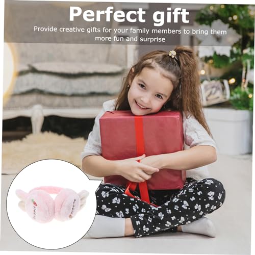 Orejeras de conejo peludas con gorra de Pascua infantil para invierno 2