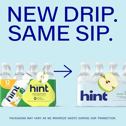 Image of Hint Fruit-Infused Bottled Water, Crisp Apple - Sugar Free Flavored Water with Zero Calories, Naturally Flavored, and No Artificial Sweeteners - 16 Fl Oz (Pack of 12)