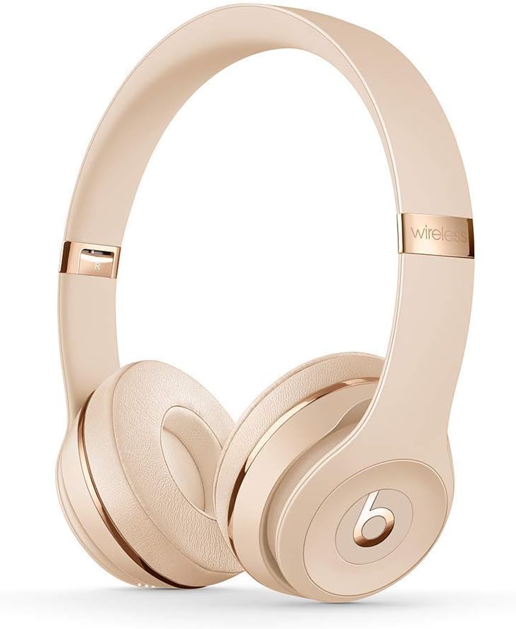 Beats Solo3 Wireless Headphones - Satin Gold (Latest Model) - MX462LL/A (Renewed)