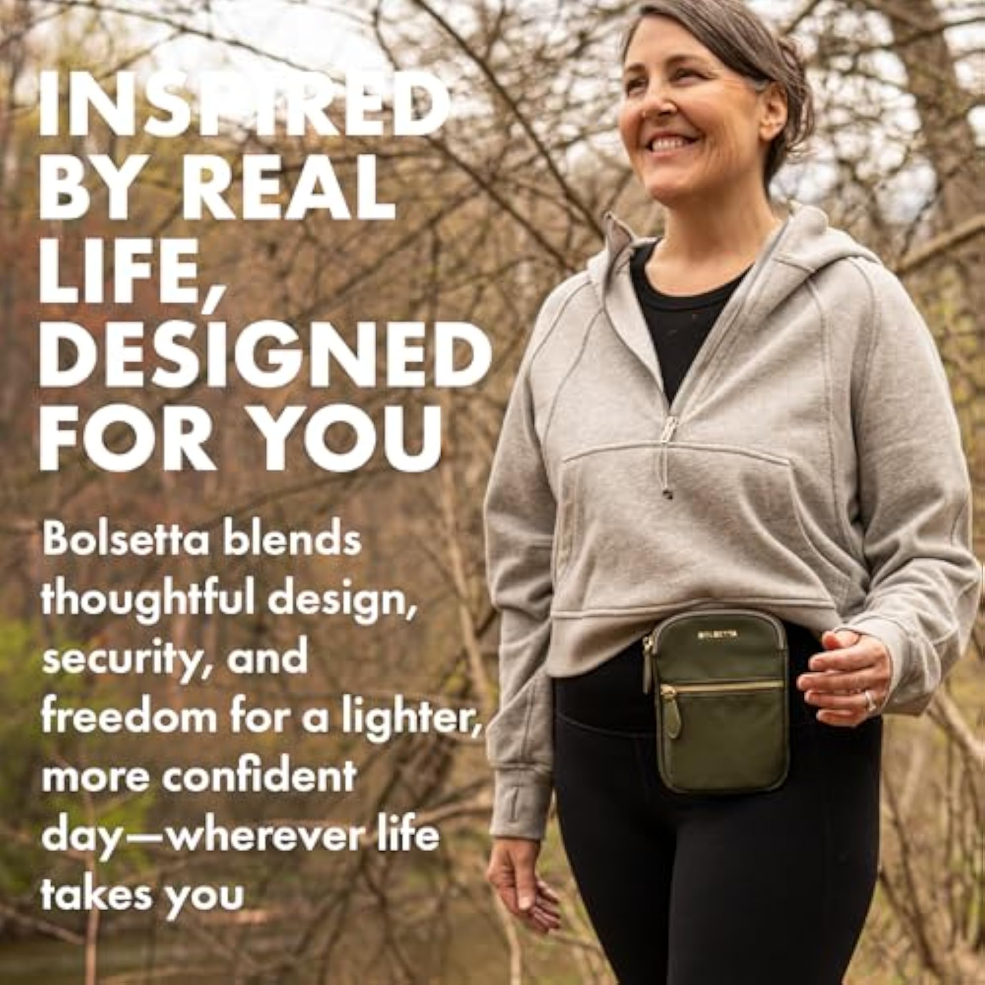 Magnetic RFID Blocking Hip Pouch with Zippered Pocket