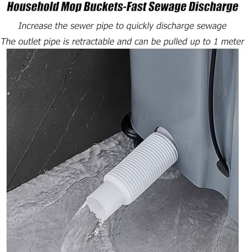 Freestanding Utility Sink with Drain, Versatile Mop Basin for Laundry, Pet Washing Station, Ideal for Garage, Bathroom, Balcony & Workshop Use