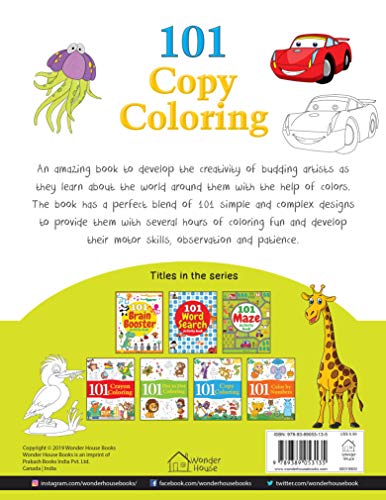 101 Copy Coloring: Fun Activity Book For Children (Ages 3-6) I Screen Free time of 3 hours - Image 10 thumbnail