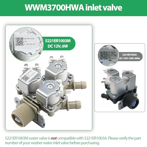 Image of 5221ER1003M Water Inlet Valve Assembly compatible with kenmore washer WM3700HWA, WM3700HVA,79641782710, 79641782810 etc. Replace 4869495, AP6334246, EAP12579227, PS12579227, ALG51888, PD00050119
