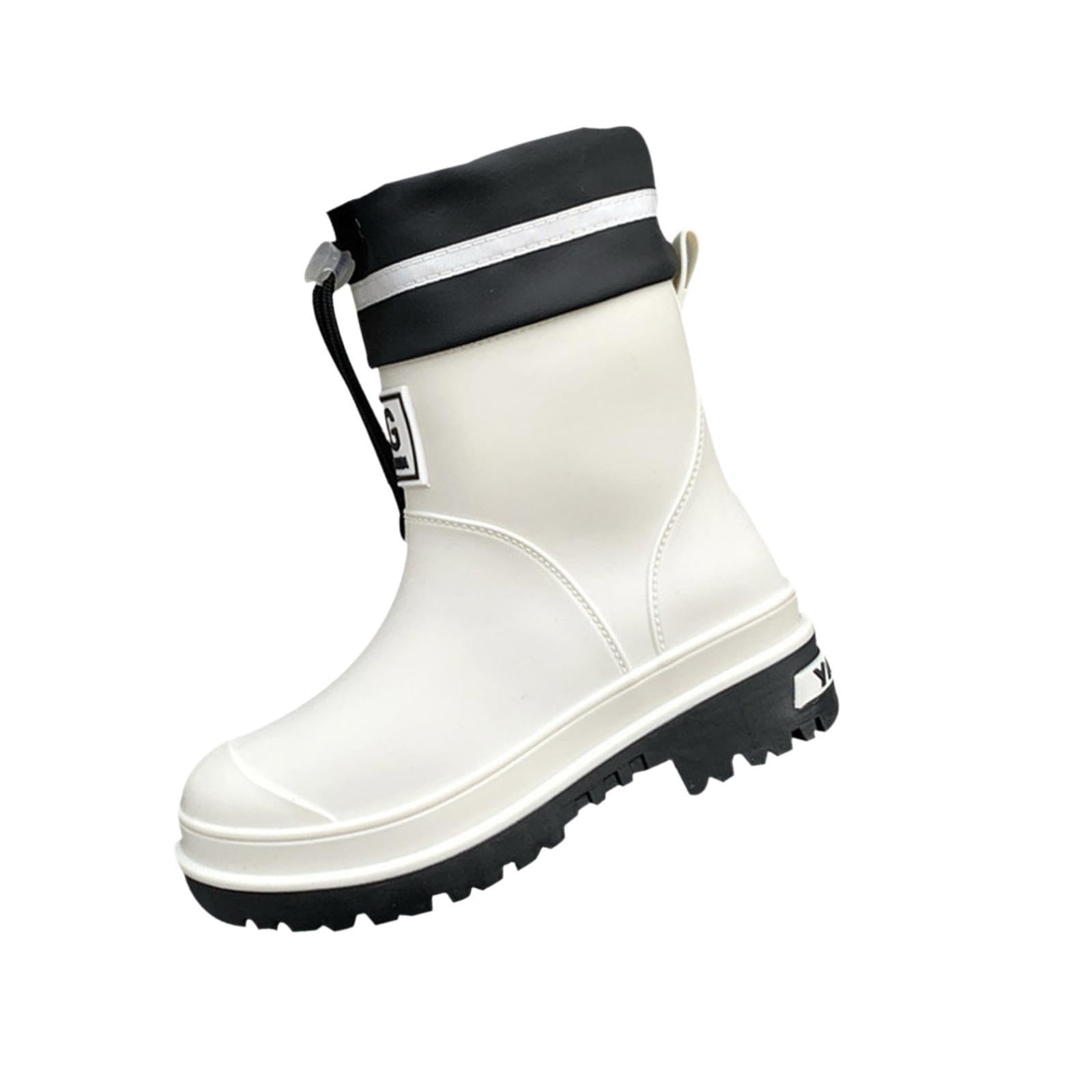 shopora Women'S Rain Boots Waterproof Mid Calf Rain Boots For Travel Cycling Fishing | Womens Shoes | Boots-picture-25