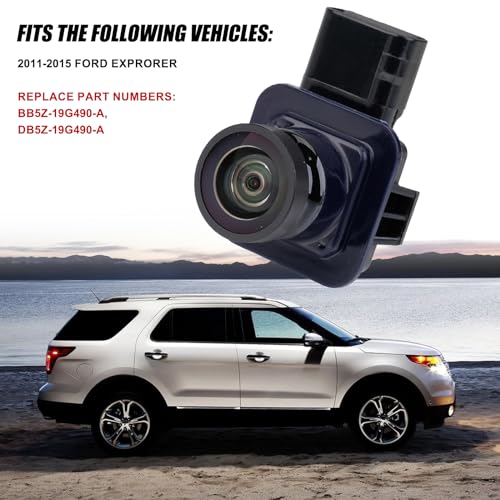 Image of DB5Z-19G490-A Rear View Backup Camera Compatible with 2011 2012 2013 2014 2015 Explorer Park Assist Camera Replaces # BB5Z-19G490-A