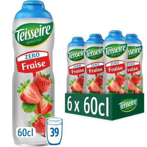 Sirop Fraise Teisseire Zéro Sucre : Saveur Fruitée Intense sans Calories pour l'Été