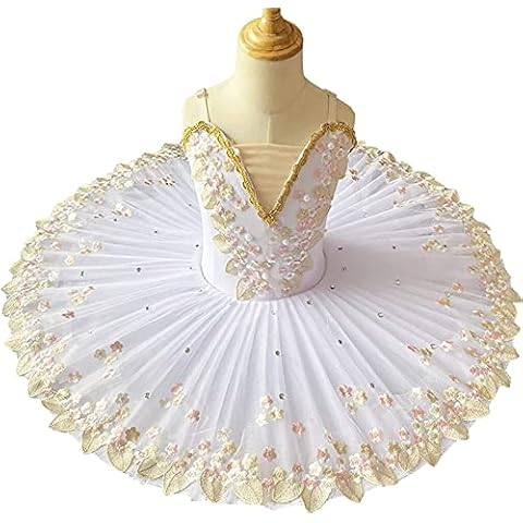ZLZNX Girls Ballet Costume Ballerina Ballet Tutu for Girls Princess Pancake Tutu Dance Ballet Dress,1,130 Cover