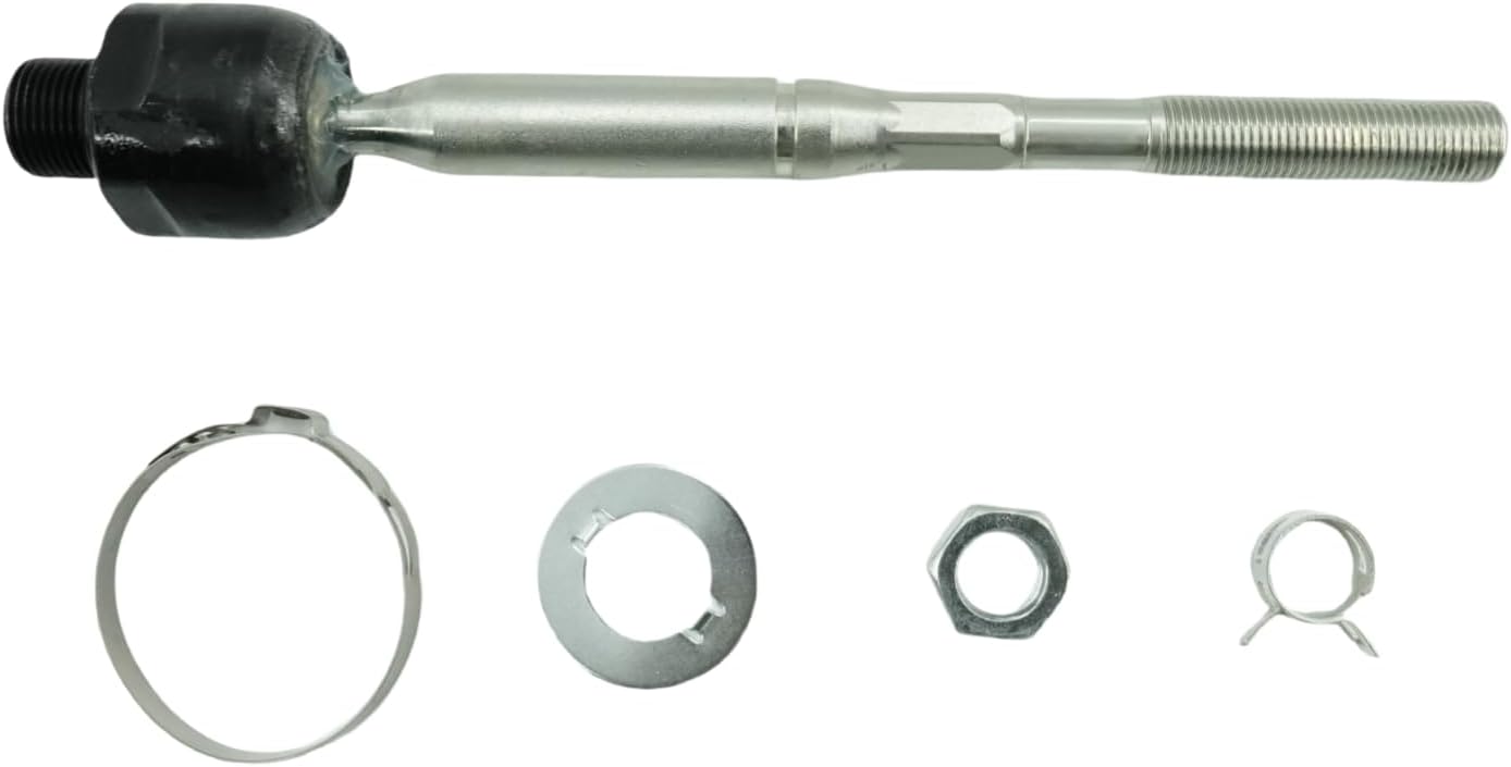 Front Inner Tie Rod End Carbon Steel for Nissan Rogue S SL SV 2021 2022 2023 2024 2025 (No Sport) Left Right with Clamp, Retaining Clip, Nut and Washer Direct Fit