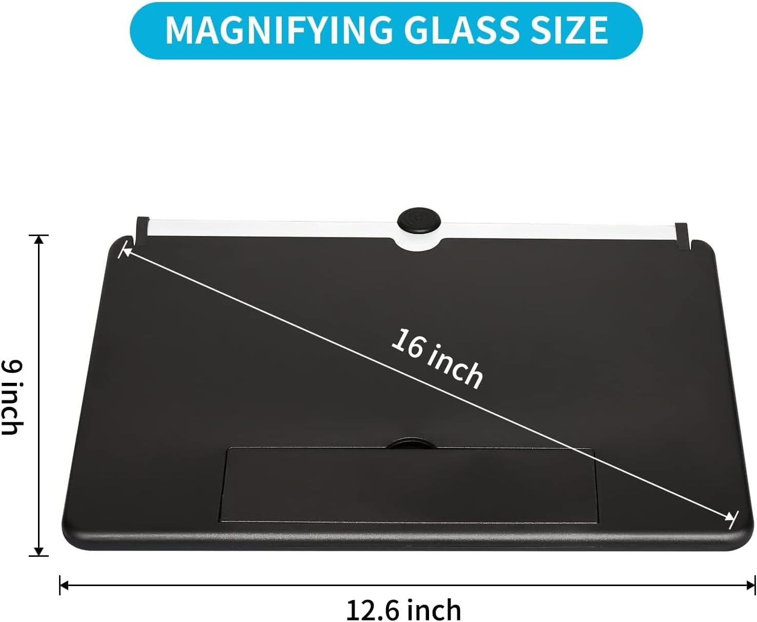Lupa de Pantalla de Teléfono 16 Pulgadas, Amplificador Móvil para Ver Películas y Videos en Smartphone (Negro)