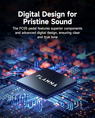 image for FLAMMA FC05 Mini Modulation Pedal with Chorus Flanger Tremolo Phaser V
