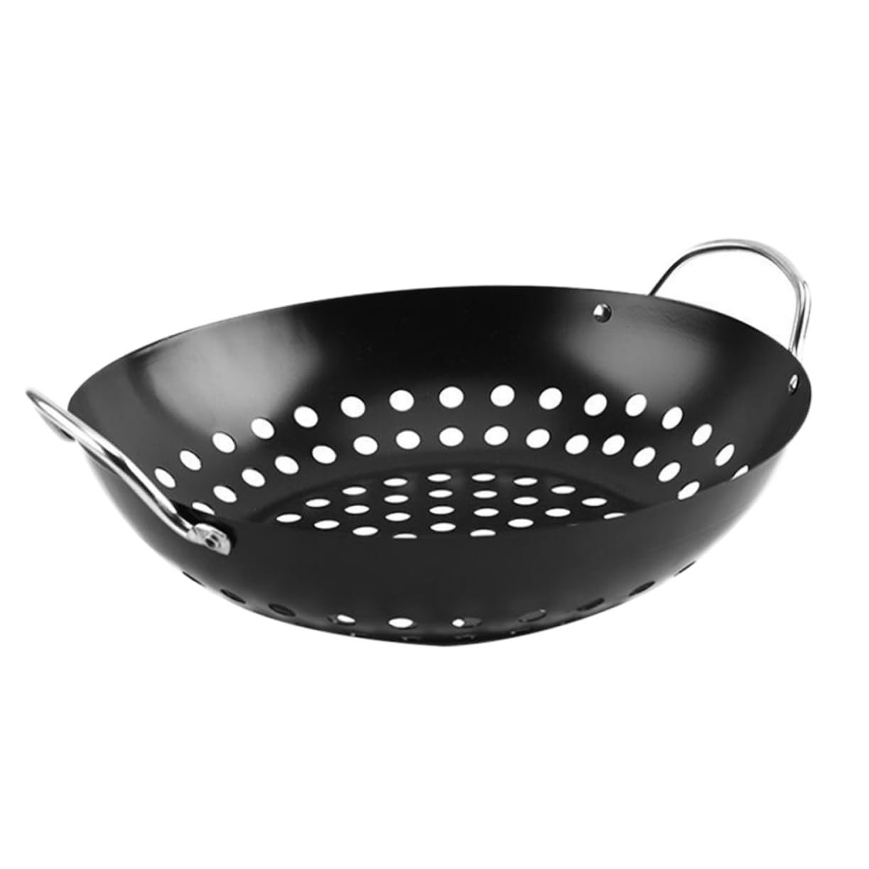 BEBEMOKO 1Pc Non Stick Barbecue Grill Tray Durable Bbq Plate for Outdoor Cooking Lightweight Grilling Tool with Drain for and Vegetable Roasting