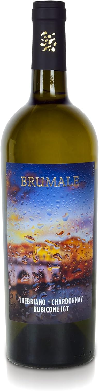 Brumale Vino Bianco Trebbiano Chardonnay Rubicone IGT, Gusto Pieno E Bilanciato E Profumo Intenso, 12% Vol, Confezione Con 6 Bottiglie Da 750 Ml