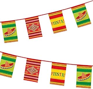 Mexican Bunting Fiesta Hanging Party Decoration Birthday Sombrero Chilli Carnival Mexico