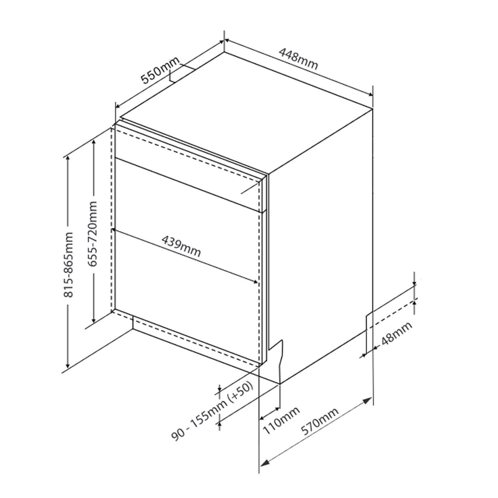 Oranier Einbau Spülautomat 45 cm - vollintegrierbare Spülmaschine mit Besteckablage - 4 Programme - Geschirrspülmaschine für 10 Gedecke - GSV345