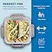 Biosmart Sandwich Container: 3 Pack Reusable, BPA Free Plastic Food Storage with Snap-Off, Leak-Proof Lid
